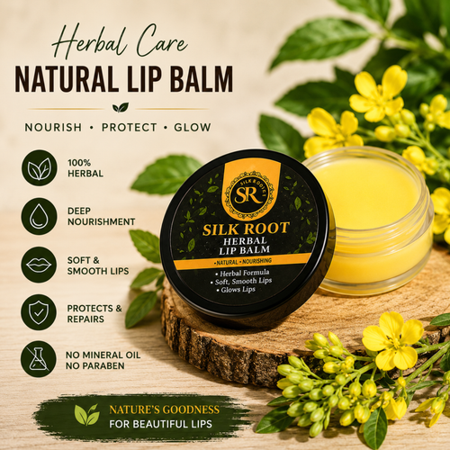 Silk Root Herbal Lip & Fill Balm – Hydrating & Plumping Lip Care