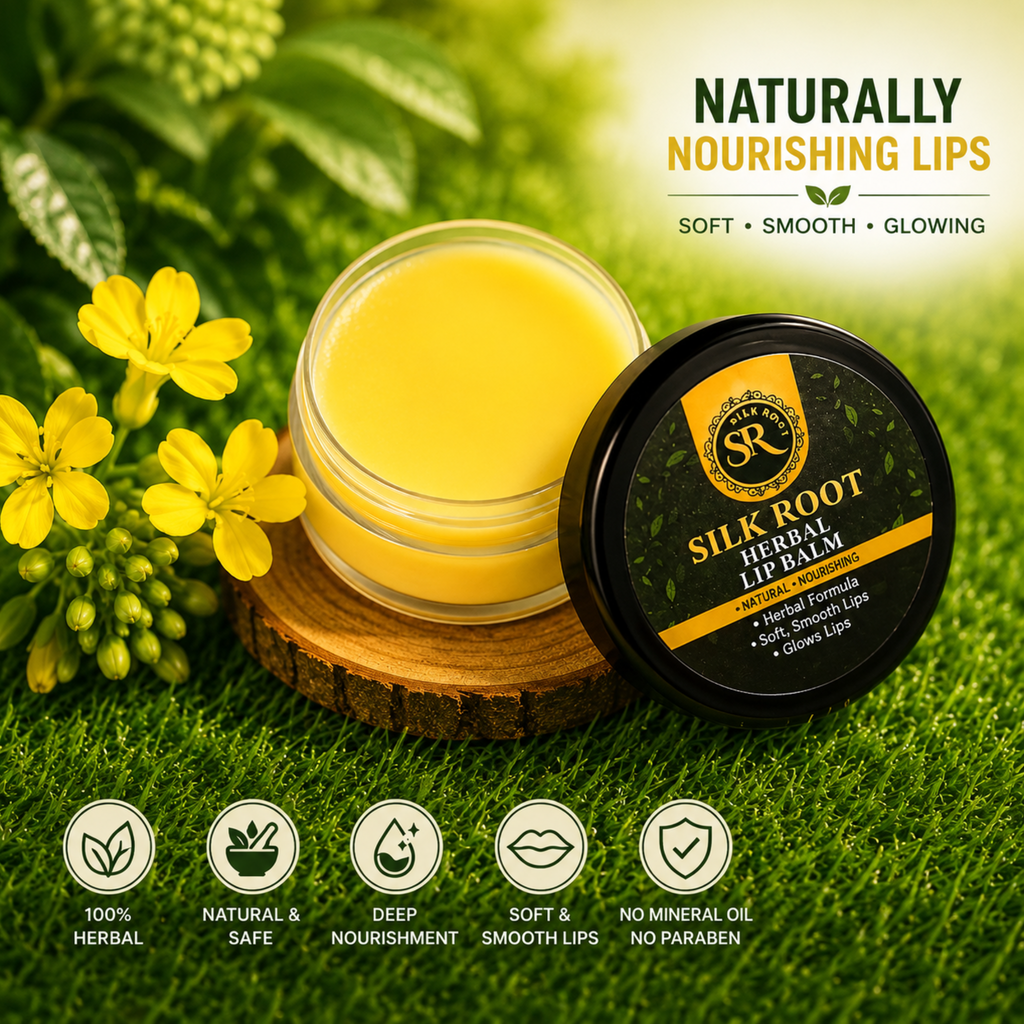 Silk Root Herbal Lip & Fill Balm – Hydrating & Plumping Lip Care