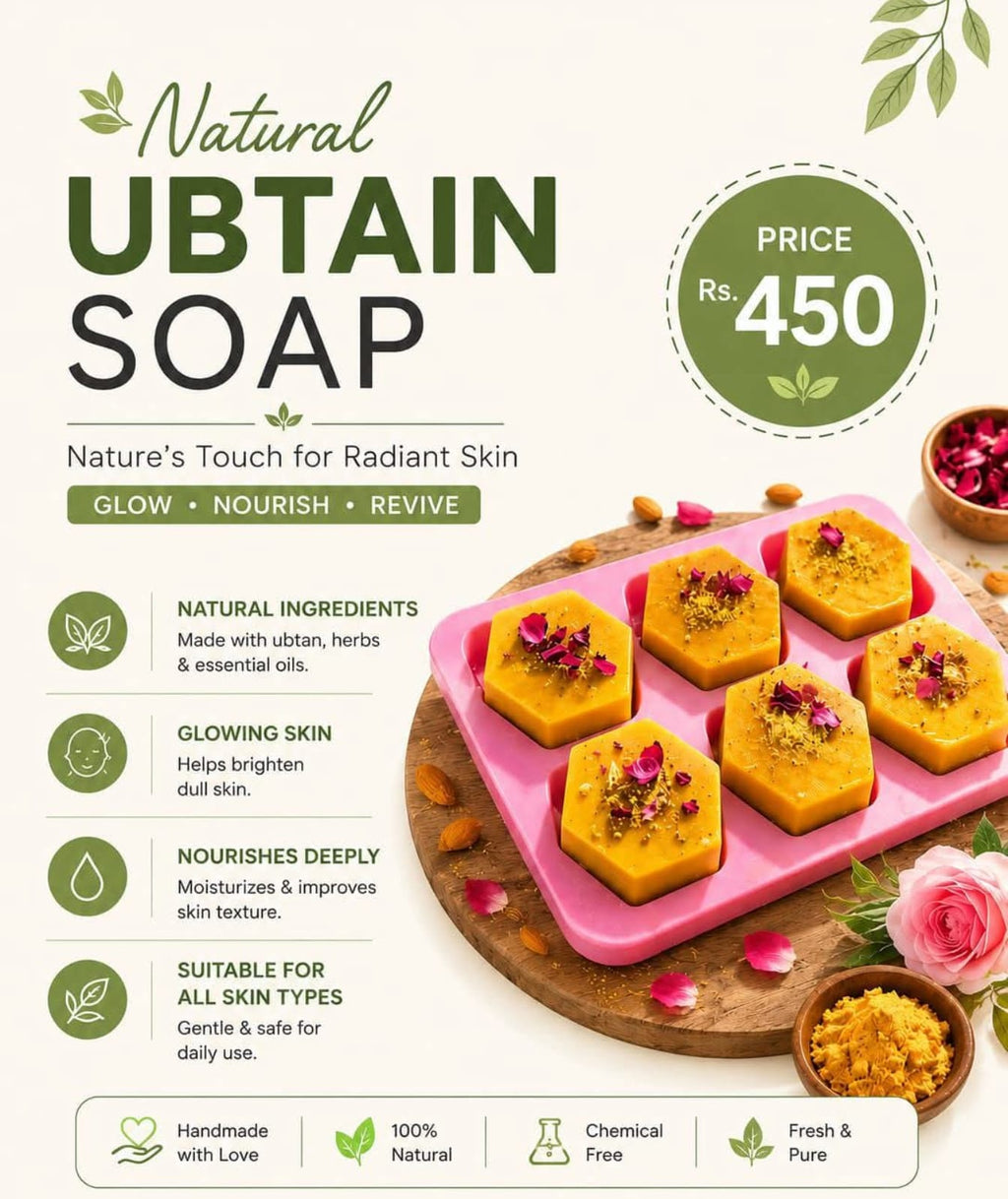 Silk Root Natural Ubtan Soap – Traditional Herbal Glow Soap