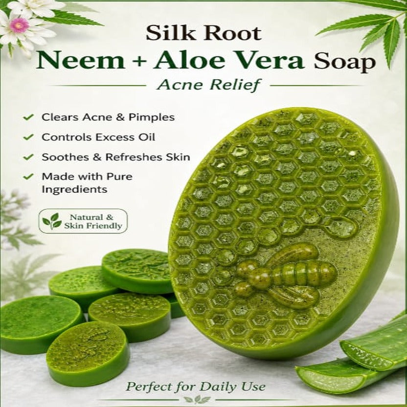 Silk Root Neem Plus Aloe Vera Stock – Acne Relief & Skin Soothing Formula